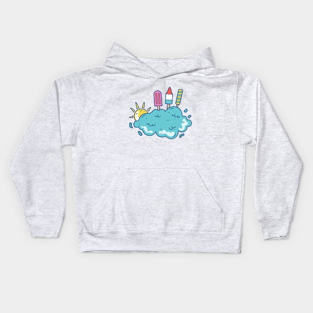 Ice cream dream land Kids Hoodie by UniqueDesignsCo